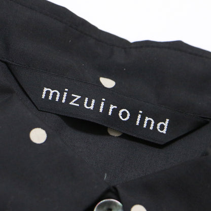 ドット柄 ボックス ショート シャツ / レギュラーカラー 長袖 ブラウス