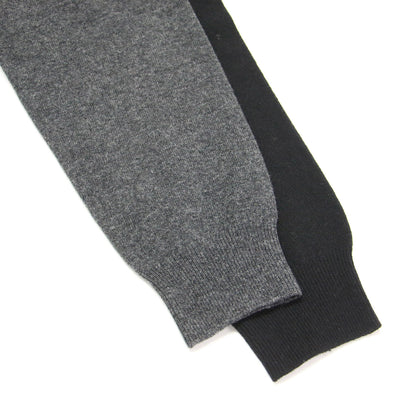 24秋冬 misc エキストラファインメリノ クルー ワイド カーディガン / ニット 長袖 バイカラー アシンメトリー ウール