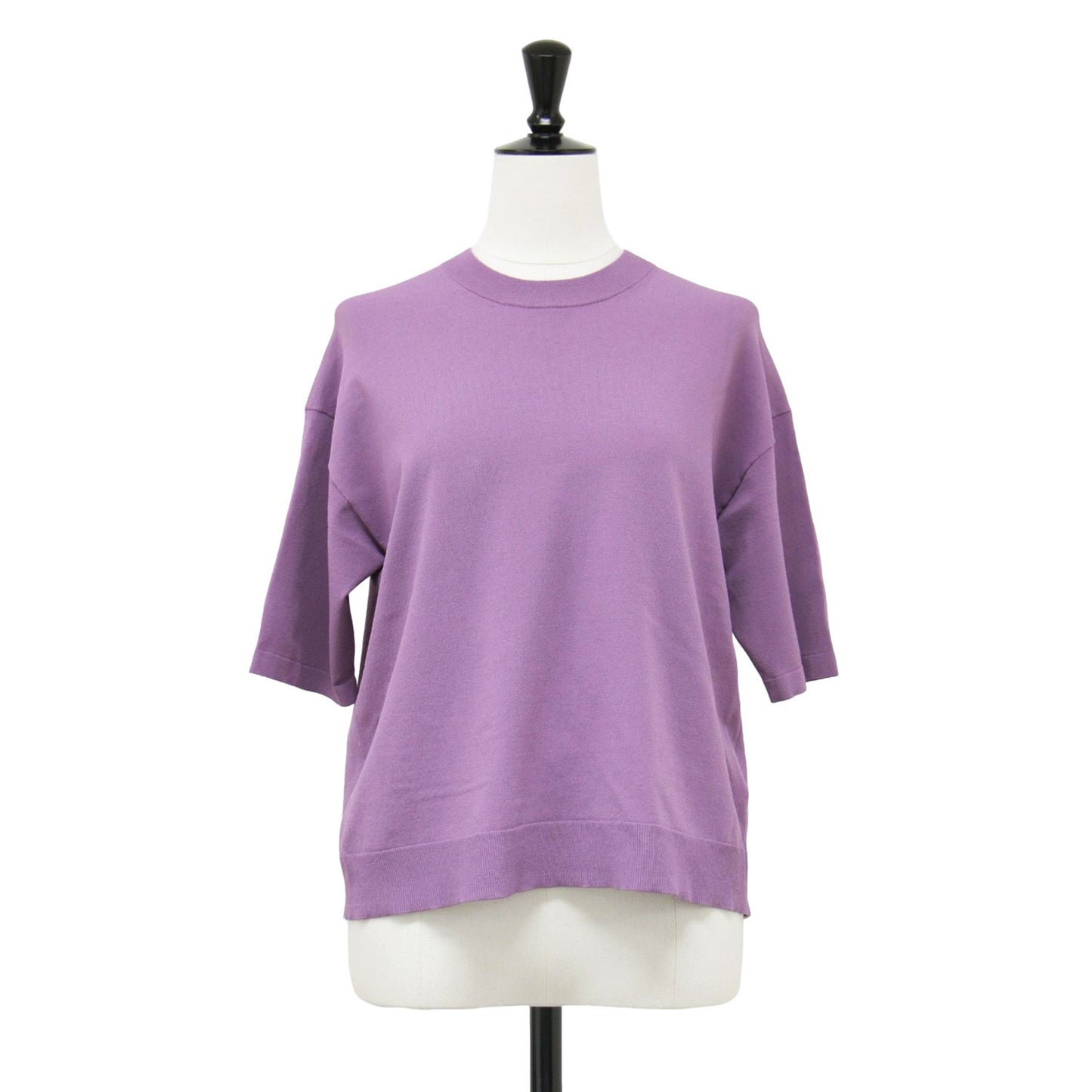 24秋冬 ニット ショートスリーブ Tシャツ / ADLER RAMIEL 半袖 クルーネック レーヨン ウォッシャブル