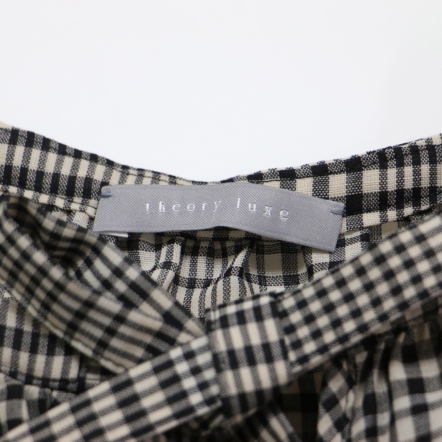 theory luxeセオリーリュクス チェックタイブラウス