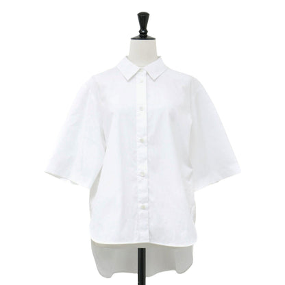 24秋冬 ショートスリーブ シャツ / Luxe Cotton Leat 半袖 5分袖 レギュラーカラー ストレッチ コットン
