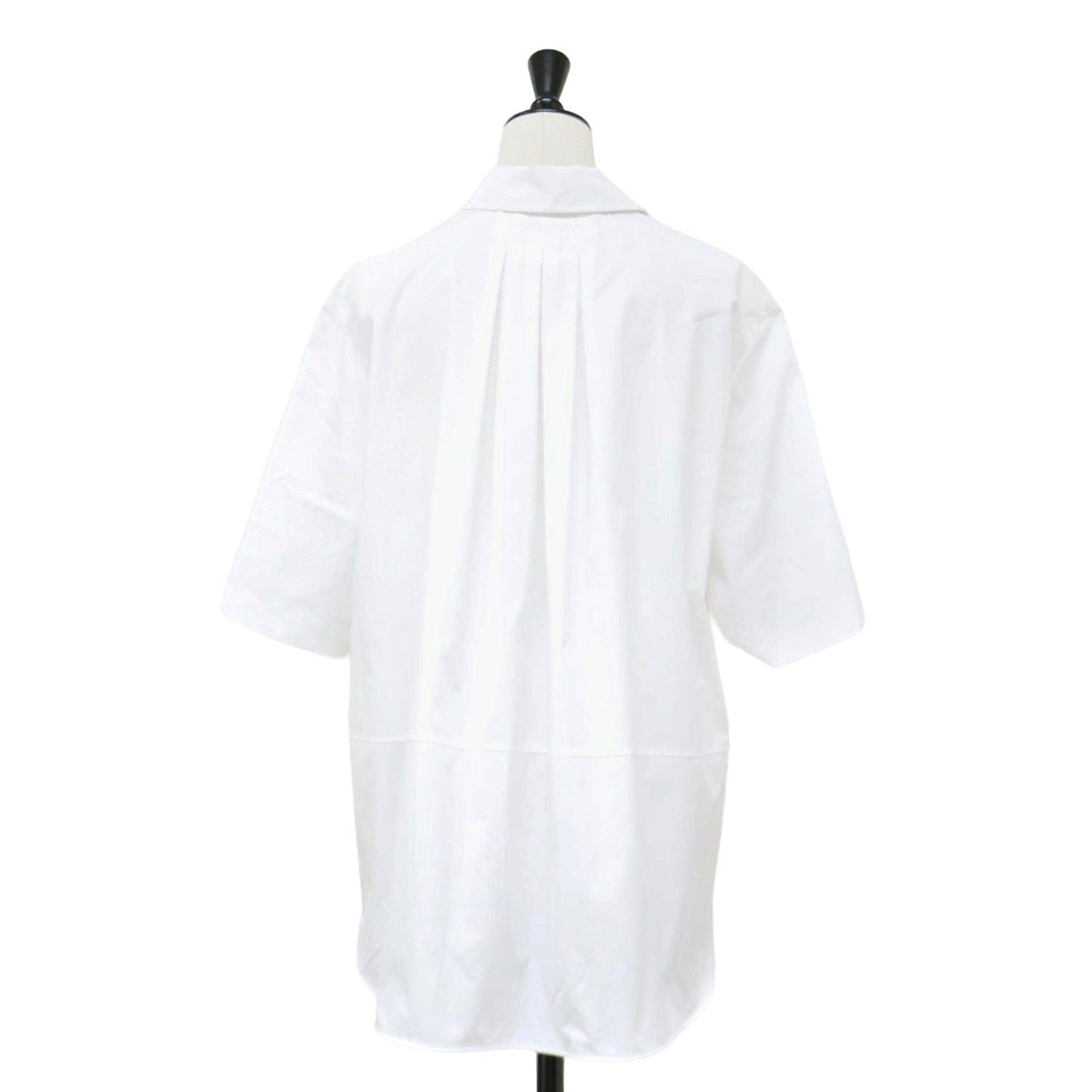 theory luxe LuxeCotton Leat半袖シャツブラック