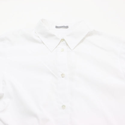 24秋冬 ショートスリーブ シャツ / Luxe Cotton Leat 半袖 5分袖 レギュラーカラー ストレッチ コットン