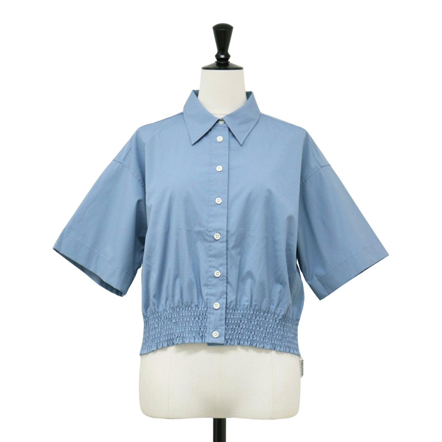 クロップ丈 ショートスリーブ シャツ / Luxe Cotton Callah 半袖 シャーリング コットン ウォッシャブル