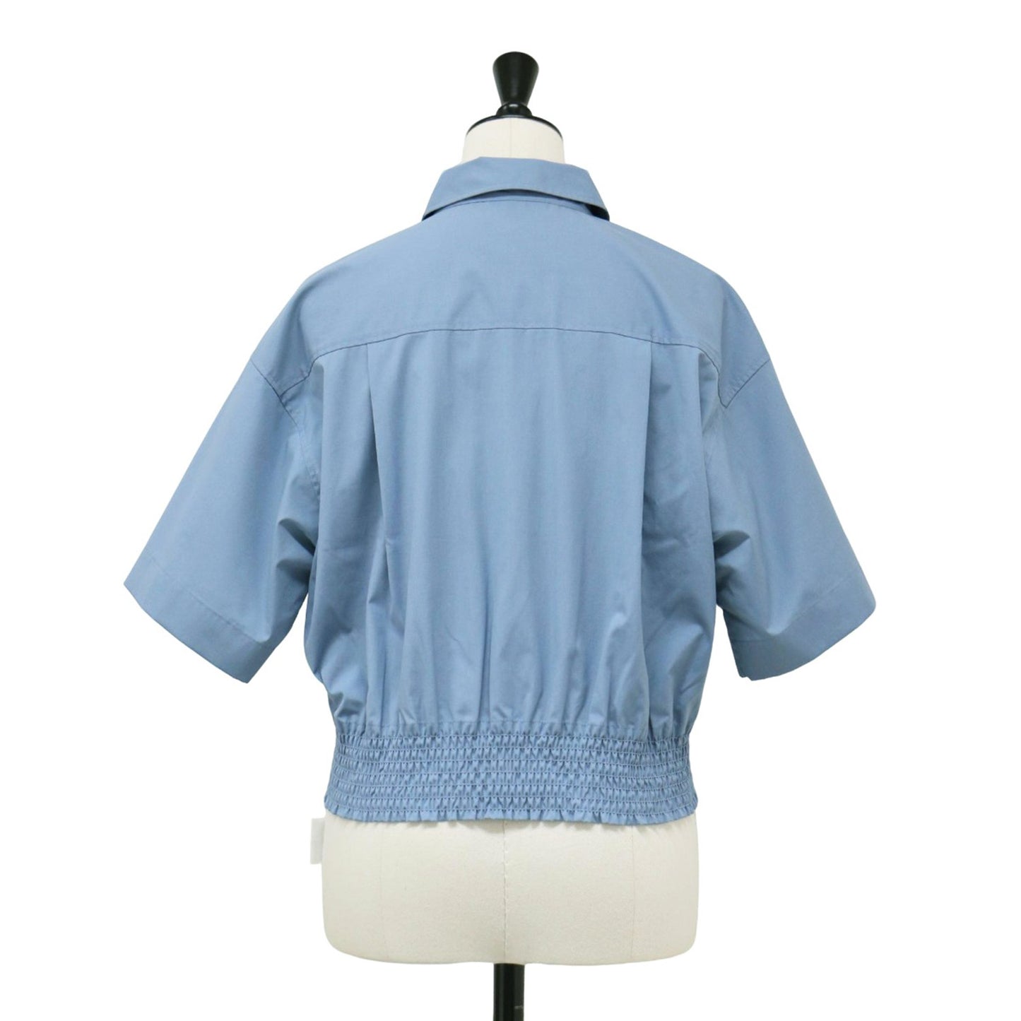 クロップ丈 ショートスリーブ シャツ / Luxe Cotton Callah 半袖 シャーリング コットン ウォッシャブル