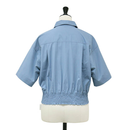 クロップ丈 ショートスリーブ シャツ / Luxe Cotton Callah 半袖 シャーリング コットン ウォッシャブル