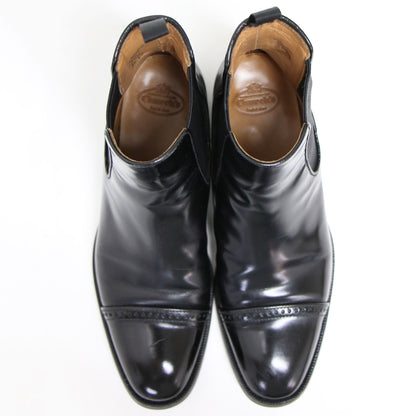 サイドゴア ショート ブーツ / ALLY メダリオン レザー 本革