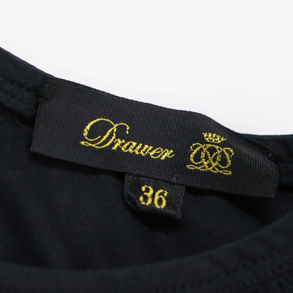 コットン ギャザースリーブ ブラウス / プルオーバー クルーネック 長袖 ボリュームスリーブ タック