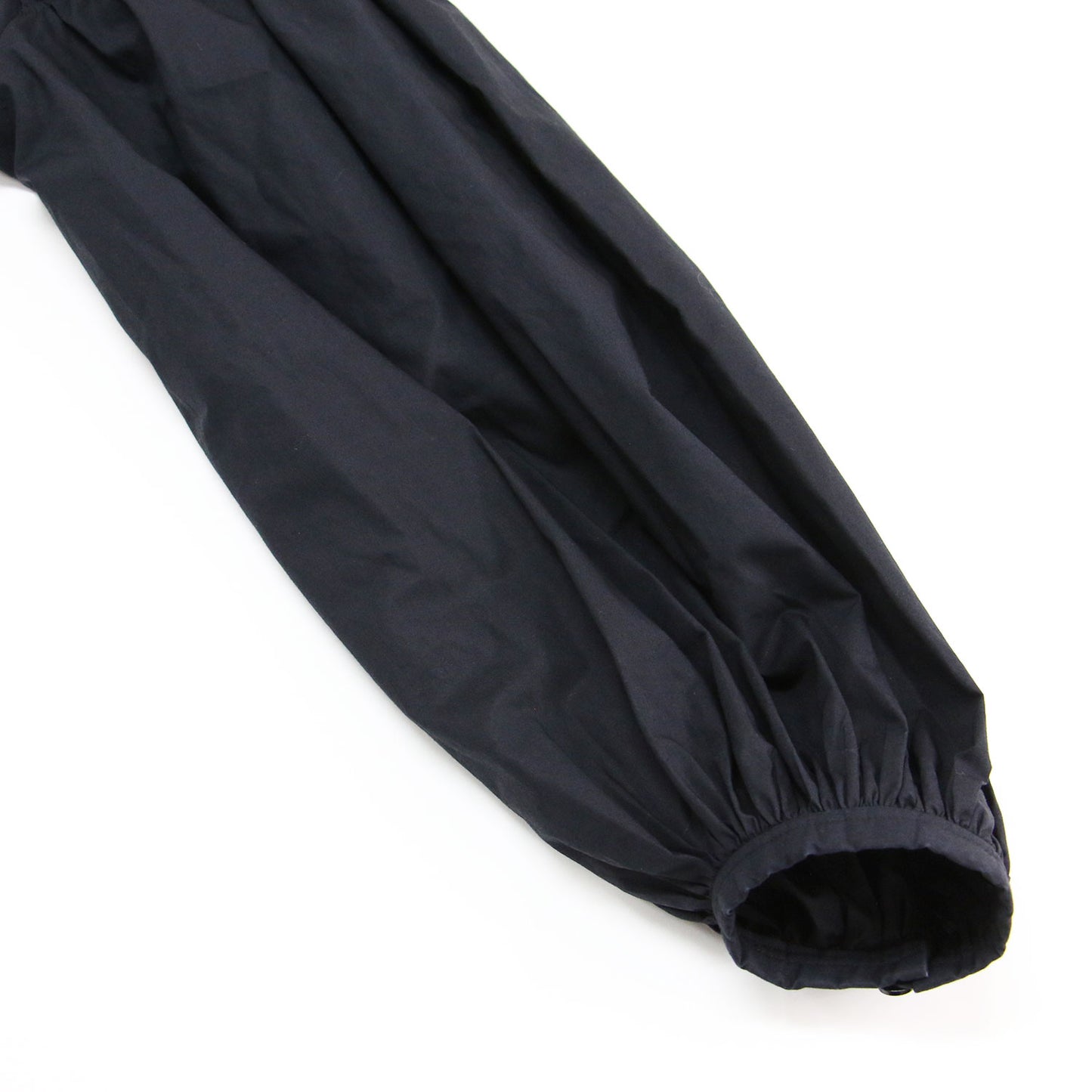 コットン ギャザースリーブ ブラウス / プルオーバー クルーネック 長袖 ボリュームスリーブ タック