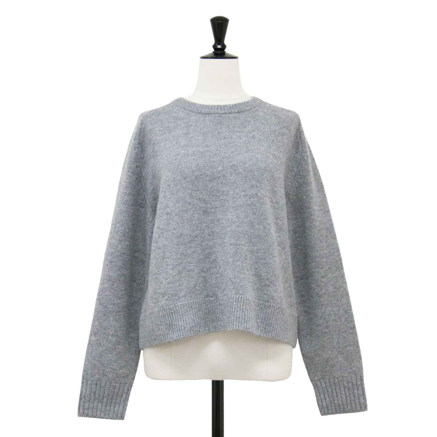 24秋冬 ウール カシミヤ クルーネック ミドルゲージ ニット / Lana Cash Cropped CN PO プルオーバー 長袖 クロップド丈