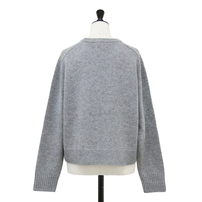 24秋冬 ウール カシミヤ クルーネック ミドルゲージ ニット / Lana Cash Cropped CN PO プルオーバー 長袖 クロップド丈