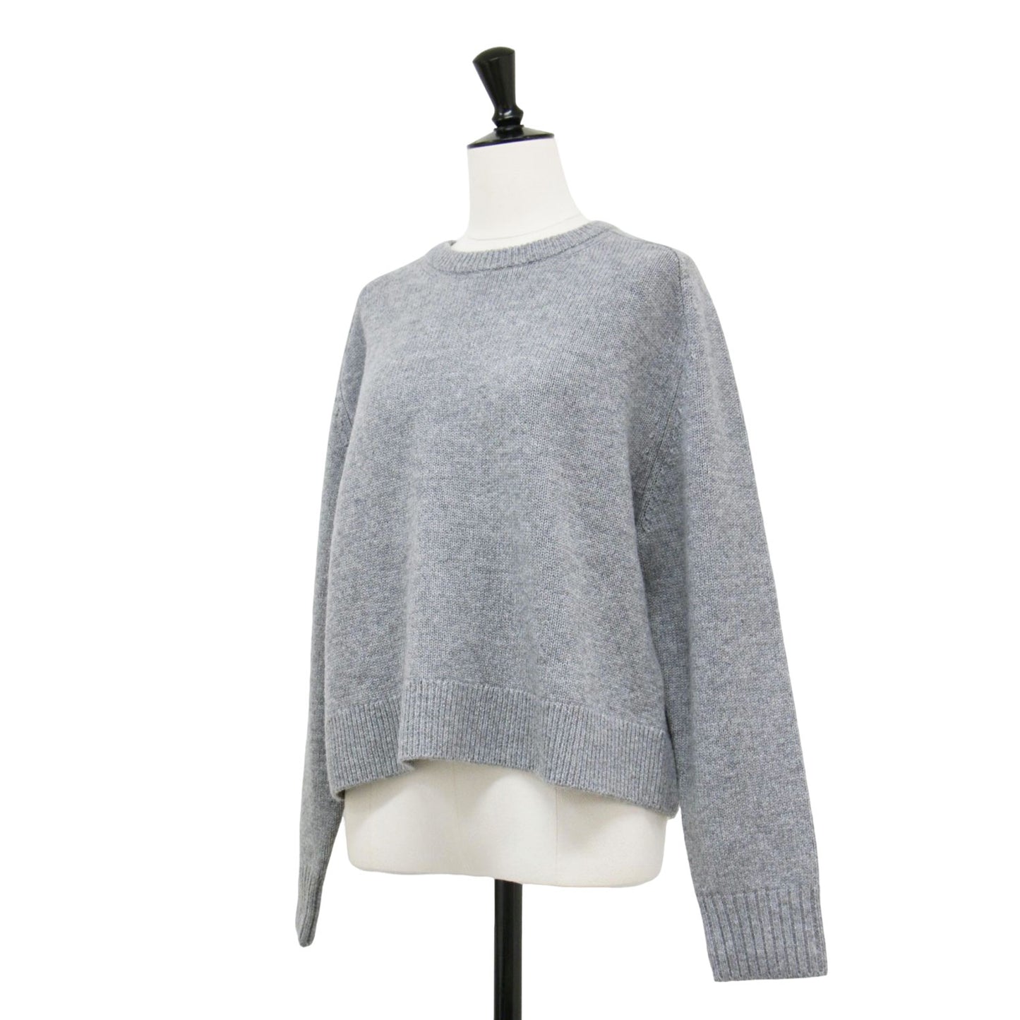 24秋冬 ウール カシミヤ クルーネック ミドルゲージ ニット / Lana Cash Cropped CN PO プルオーバー 長袖 クロップド丈