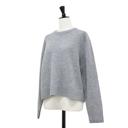 24秋冬 ウール カシミヤ クルーネック ミドルゲージ ニット / Lana Cash Cropped CN PO プルオーバー 長袖 クロップド丈