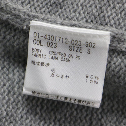 24秋冬 ウール カシミヤ クルーネック ミドルゲージ ニット / Lana Cash Cropped CN PO プルオーバー 長袖 クロップド丈