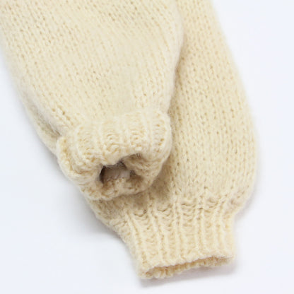 ウール ショールカラー カーディガン / ニット ミドル丈 長袖 Vネック オーバーサイズ ローゲージ