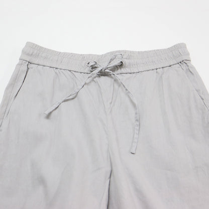 リネン プルオン パンツ / Crisp Linen Mian ワイド ウエストゴム ストレッチ