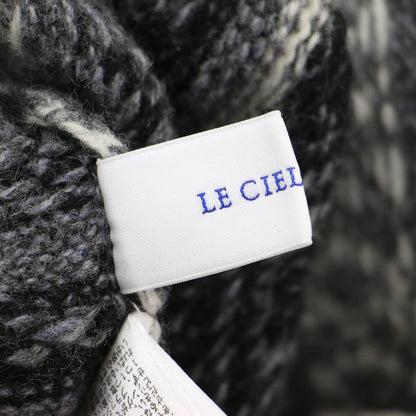 2WAY Vネック ジャガード プルオーバー / Deformation Jacquard Top ニット 長袖 ワイド スリット 総柄 ウール