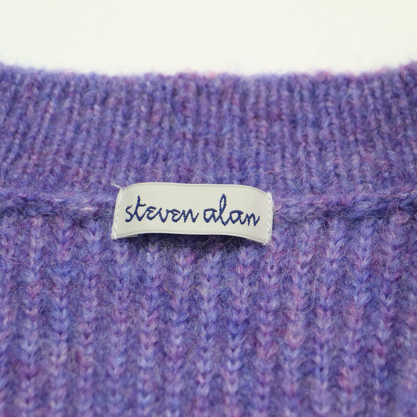 24秋冬 フラッフィー メランジ ニット カーディガン / ニット 長袖 Vネック ドロップショルダー ウール モヘヤ