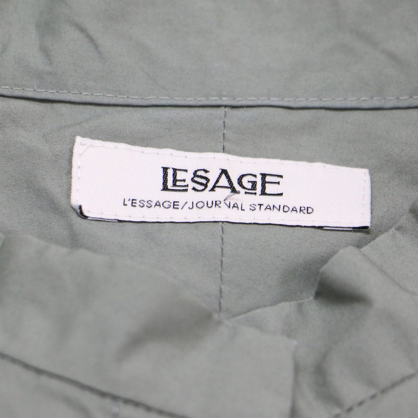 フレンチスリーブ バルーンシルエット ブラウス / シャツ ノースリーブ バンドカラー 比翼 タイプライター コットン