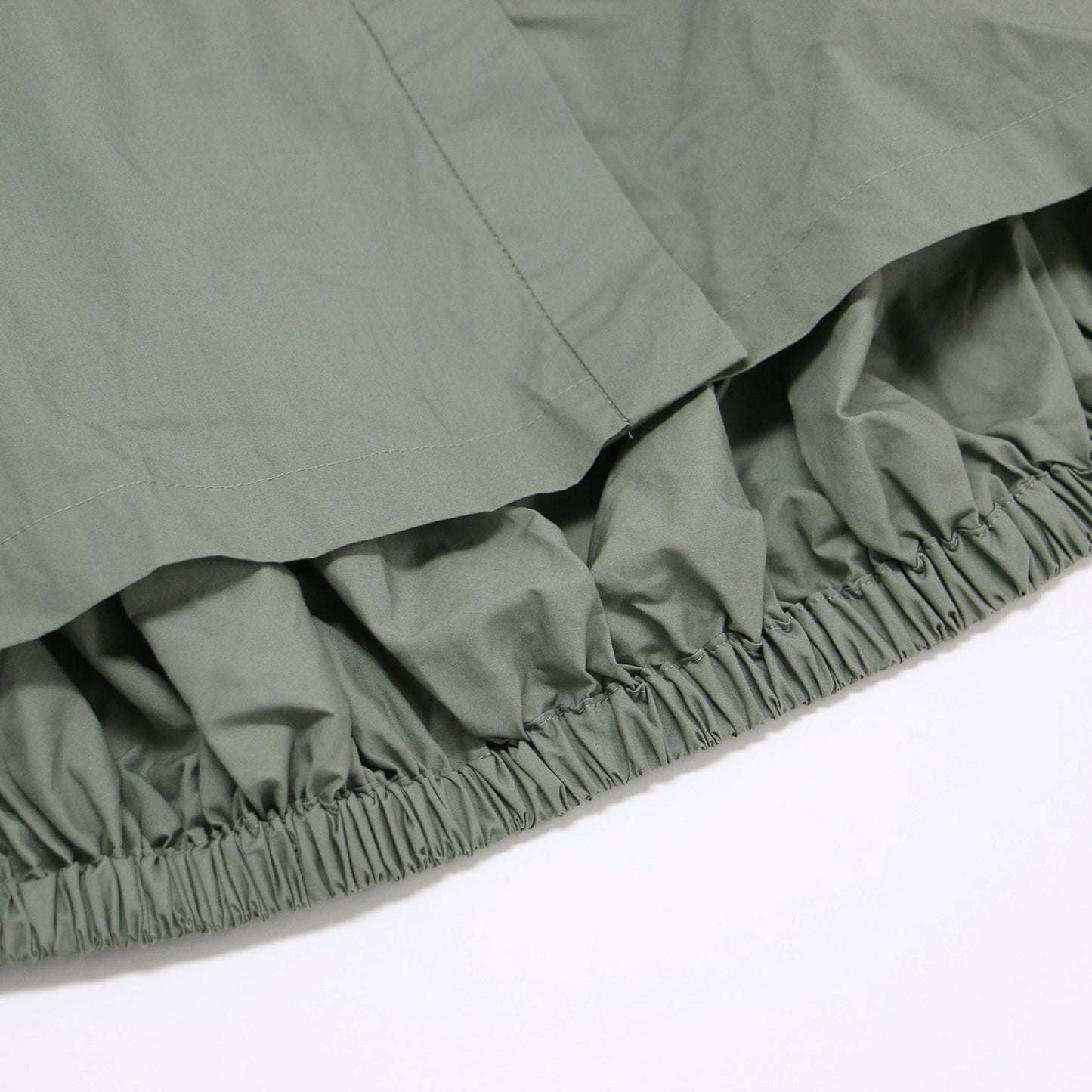 フレンチスリーブ バルーンシルエット ブラウス / シャツ ノースリーブ バンドカラー 比翼 タイプライター コットン