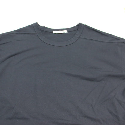 クルーネック ロングスリーブ Tシャツ / カットソー ロンT 長袖 スリット コットン
