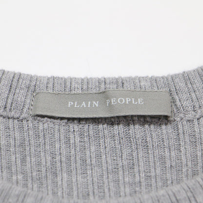 リブ タイト ノースリーブ カットソー / タンクトップ Tシャツ プルオーバー コットン