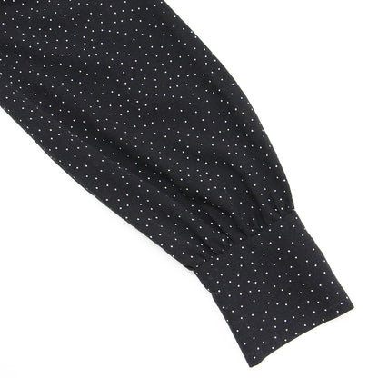 22秋冬 ボウタイ付き ドット柄 オールインワン / パンツ 長袖 ワイド リボン