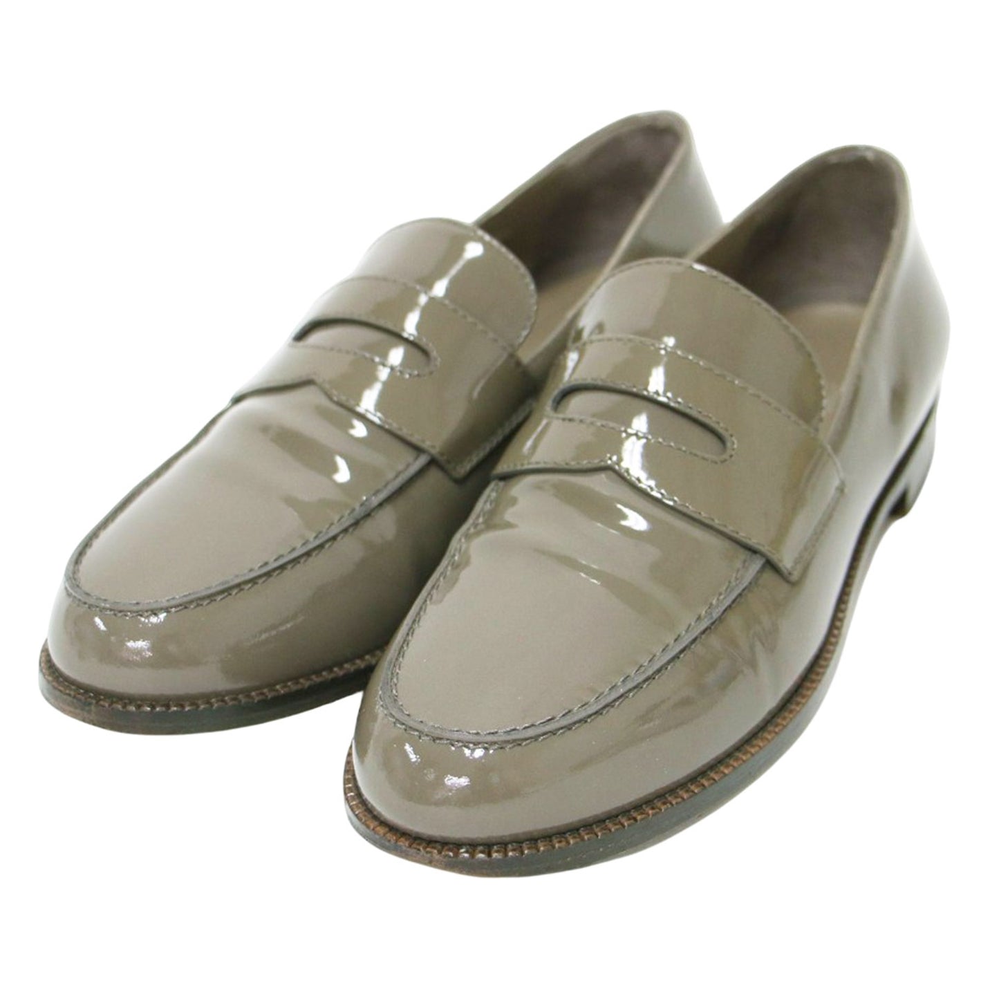 エナメル レザー ローファー / パテント フラット スリッポン