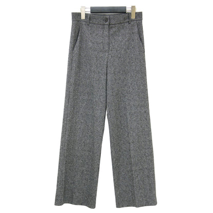 チェック柄 スラックス パンツ / セミワイド ストレート センタープレス ストレッチ