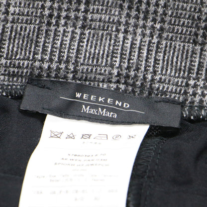 チェック柄 スラックス パンツ / セミワイド ストレート センタープレス ストレッチ