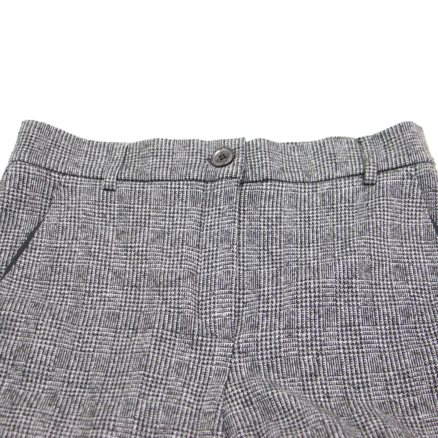 チェック柄 スラックス パンツ / セミワイド ストレート センタープレス ストレッチ