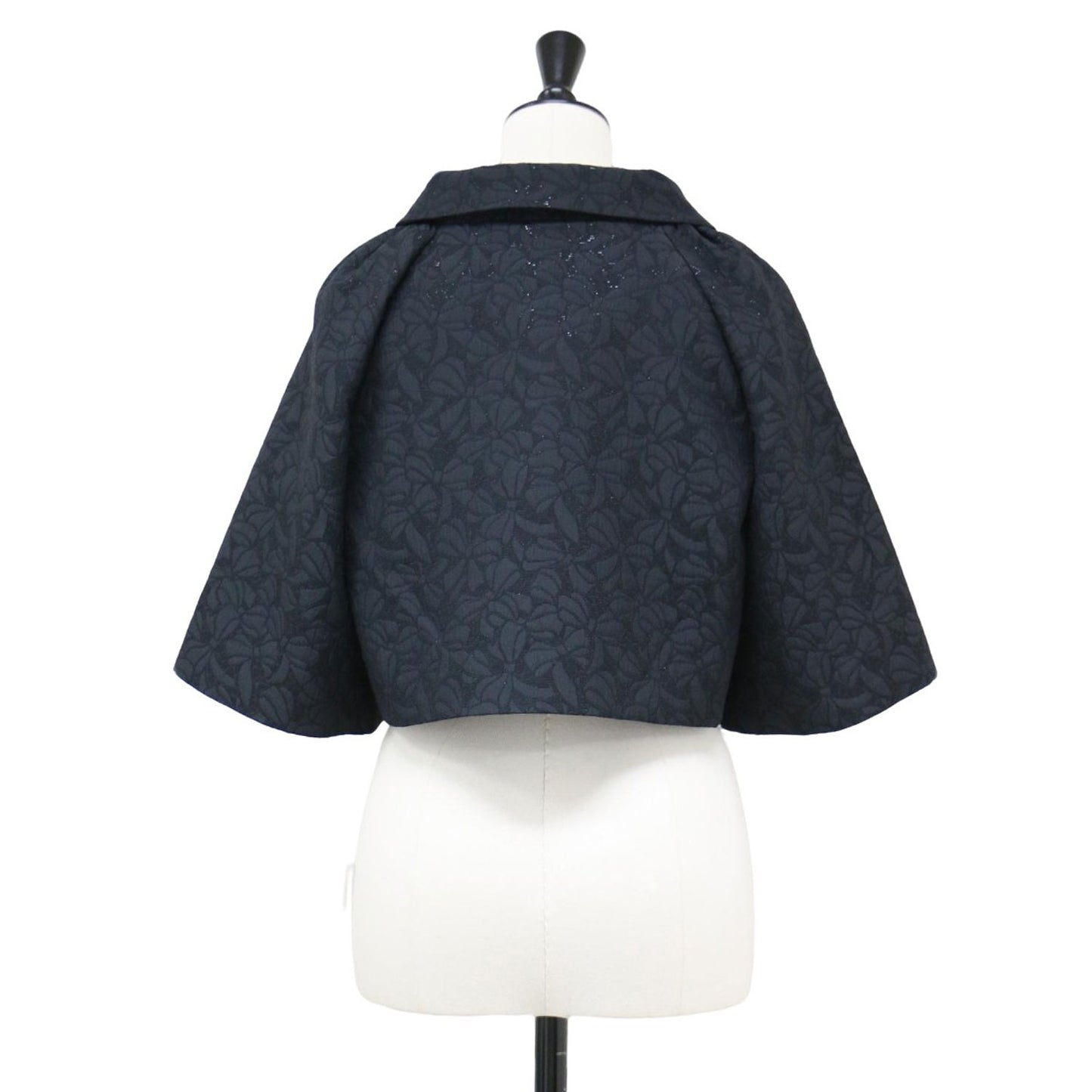 25春夏 リボンモチーフ ジャガード ジャケット / ショート丈 五分袖