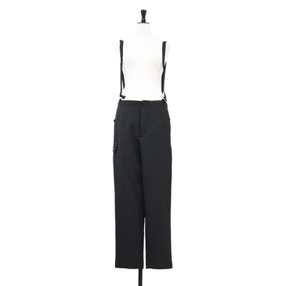 ダブルフェイスサージ サスペンダー パンツ / DOUBLE FACE SERGE SUSPENDER PANTS トラウザーズ ウエストゴム 2WAY