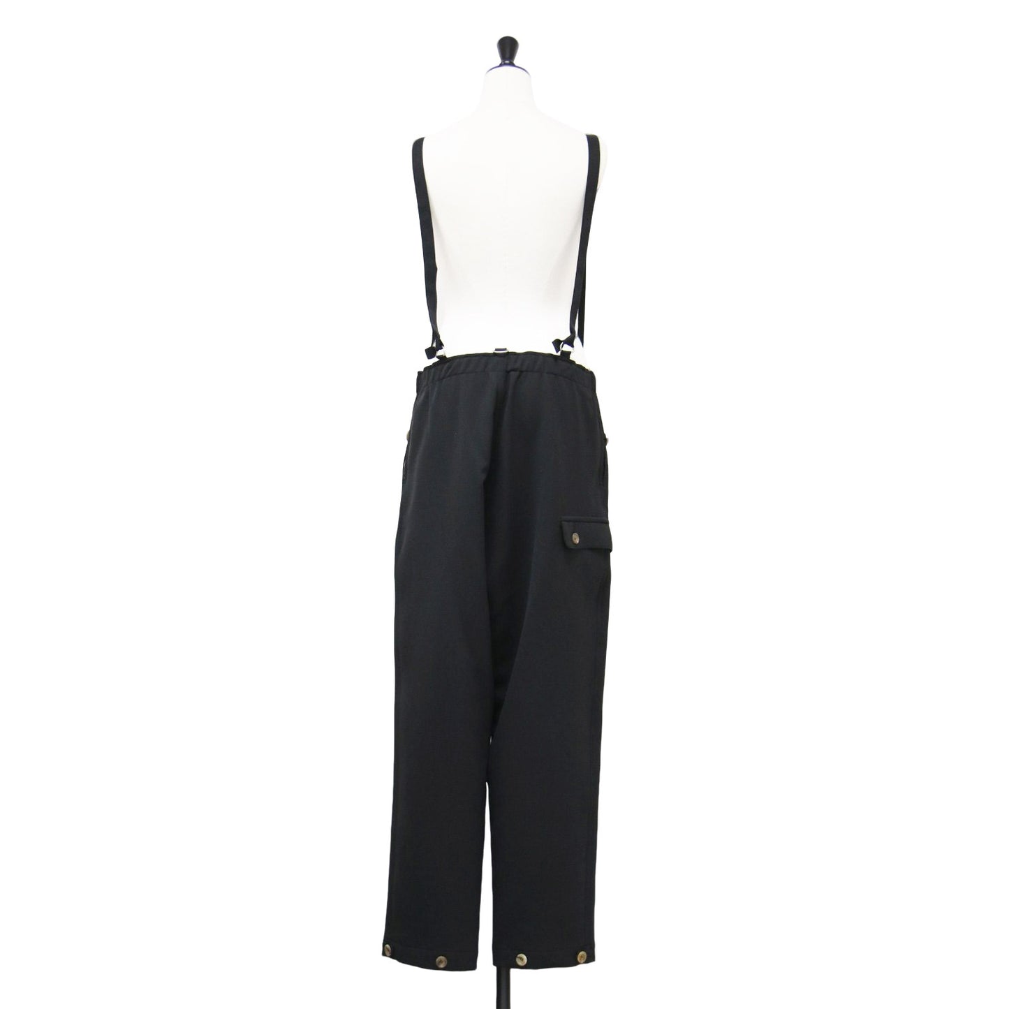 ダブルフェイスサージ サスペンダー パンツ / DOUBLE FACE SERGE SUSPENDER PANTS トラウザーズ ウエストゴム 2WAY