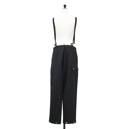 ダブルフェイスサージ サスペンダー パンツ / DOUBLE FACE SERGE SUSPENDER PANTS トラウザーズ ウエストゴム 2WAY