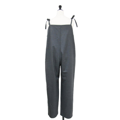 ドライ サロペット / オールインワン リボン ストレッチ ウール混