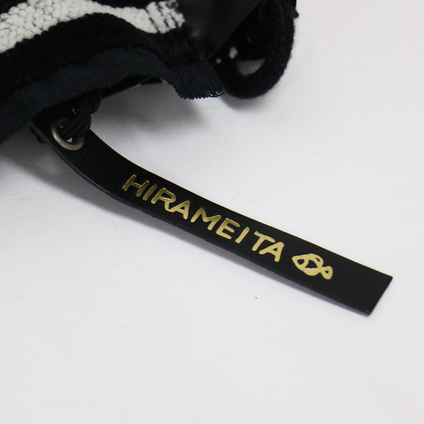 シェニール ストラップ付 ポケット HIRAMEITA / ショルダー ポーチ 肩掛け ボーダー ポット柄