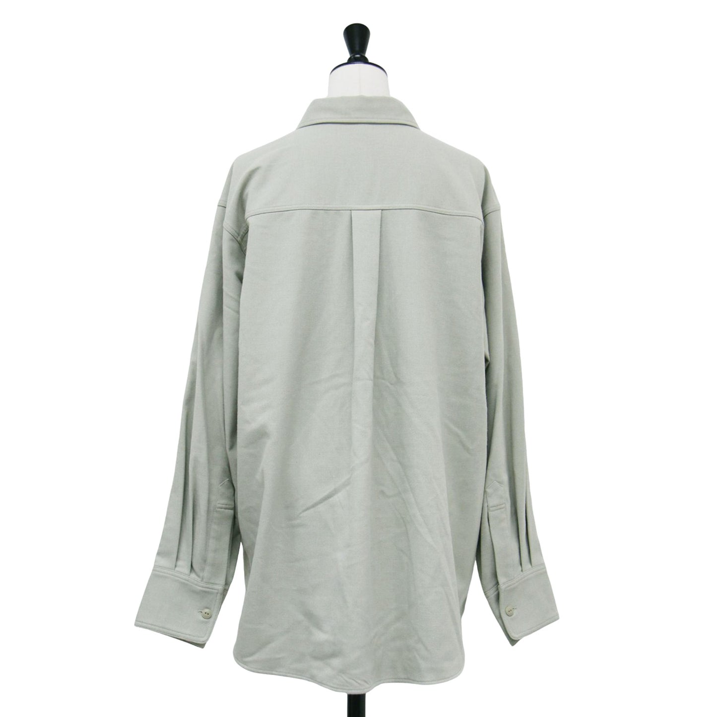 24秋冬 オーバーサイズ ワークシャツ / 長袖 ドロップショルダー タック ストレッチ