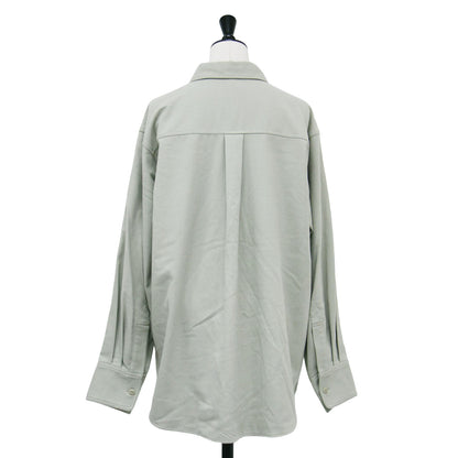 24秋冬 オーバーサイズ ワークシャツ / 長袖 ドロップショルダー タック ストレッチ