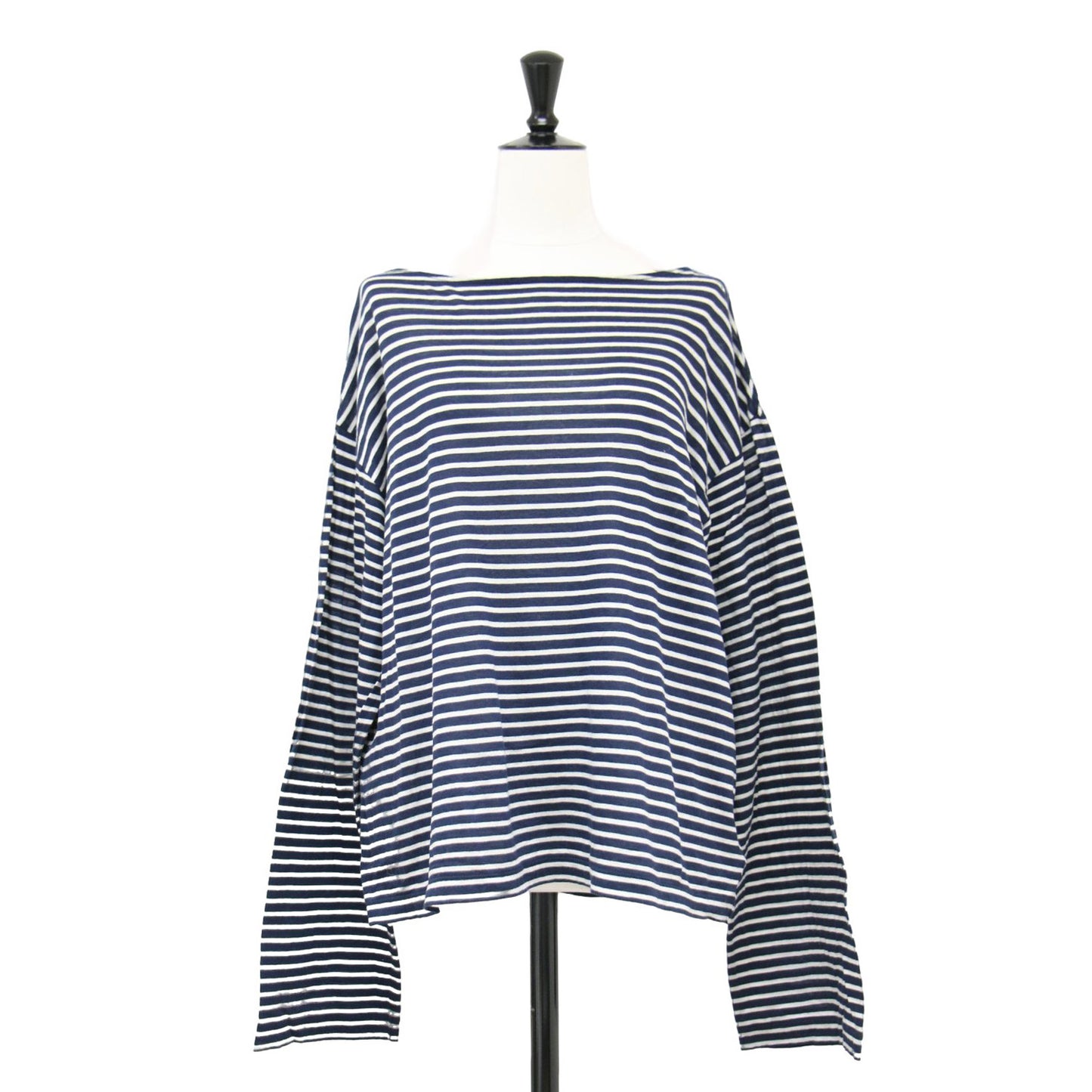 24春夏 Sheer ボーダー プルオーバー / カットソー ロンT Tシャツ 長袖 シアー コットン