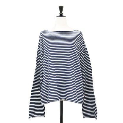24春夏 Sheer ボーダー プルオーバー / カットソー ロンT Tシャツ 長袖 シアー コットン