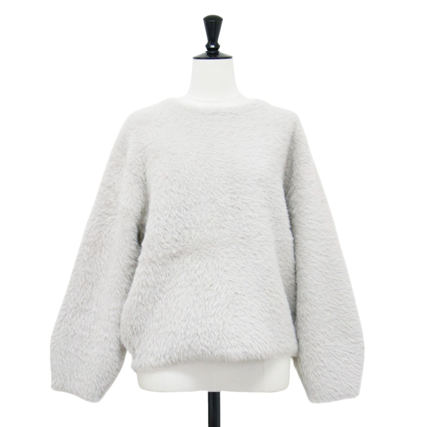 24秋冬 フェザーヤーン 2WAY カーディガン / ニット 長袖 クルーネック スナップボタン ドロップショルダー