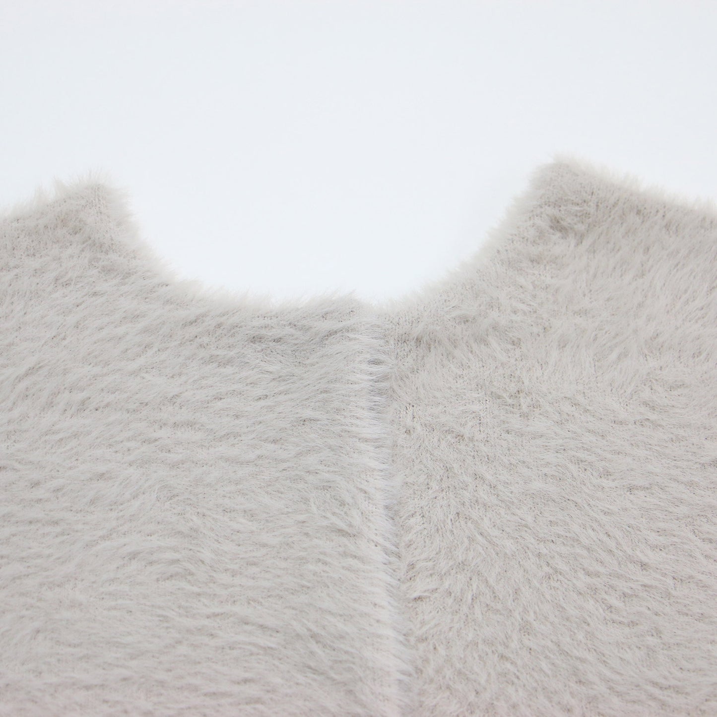 24秋冬 フェザーヤーン 2WAY カーディガン / ニット 長袖 クルーネック スナップボタン ドロップショルダー