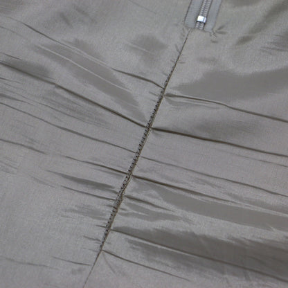 サキソニー ハイウエスト スカート / タイトスカート ミモレ丈 スリット タック ウール