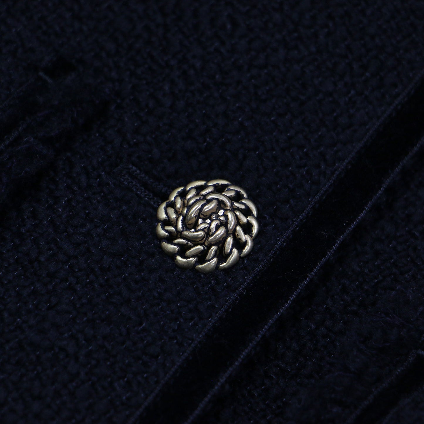 23秋冬 ツイード ステンカラー ジャケット / フォーマル 長袖 フラップポケット メタルボタン ウール