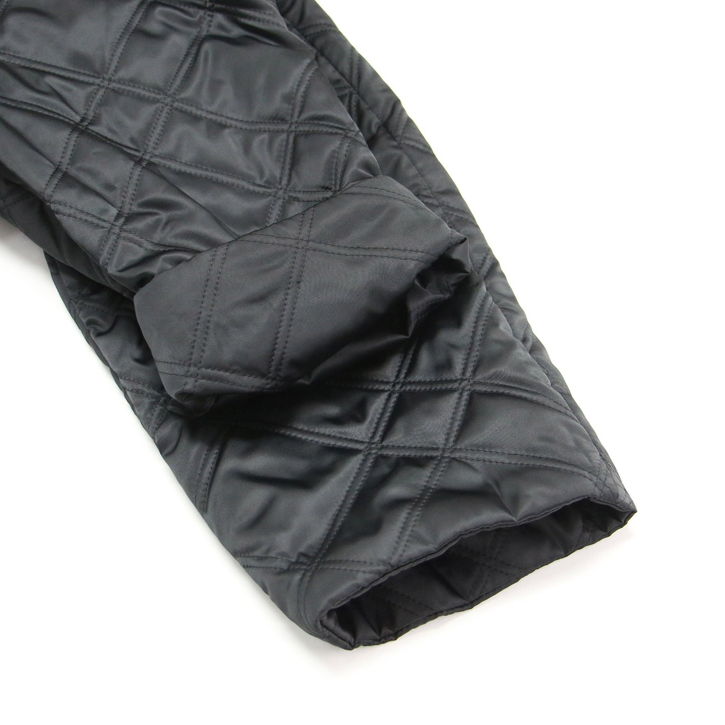 24秋冬 サテンタフタ キルティング コート / ジャケット 長袖 テーラード バイアスチェック柄 ドローストリング