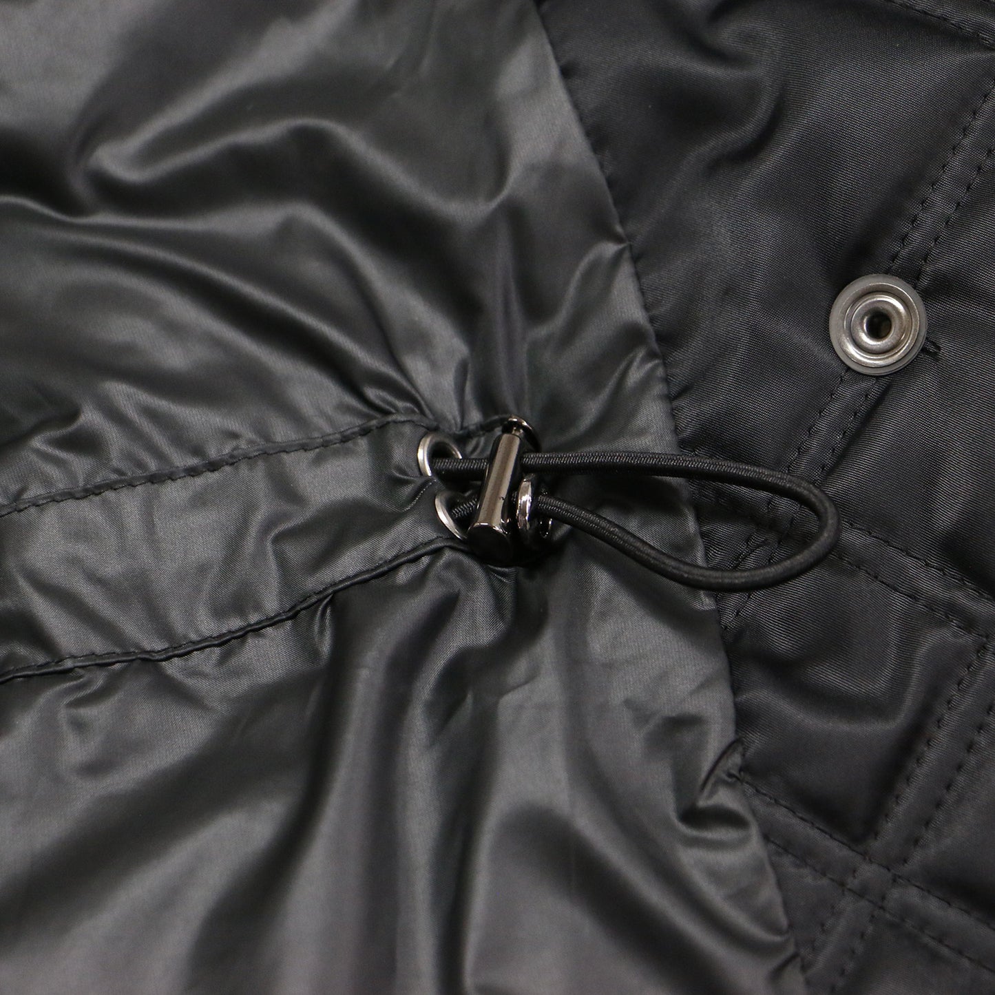 24秋冬 サテンタフタ キルティング コート / ジャケット 長袖 テーラード バイアスチェック柄 ドローストリング