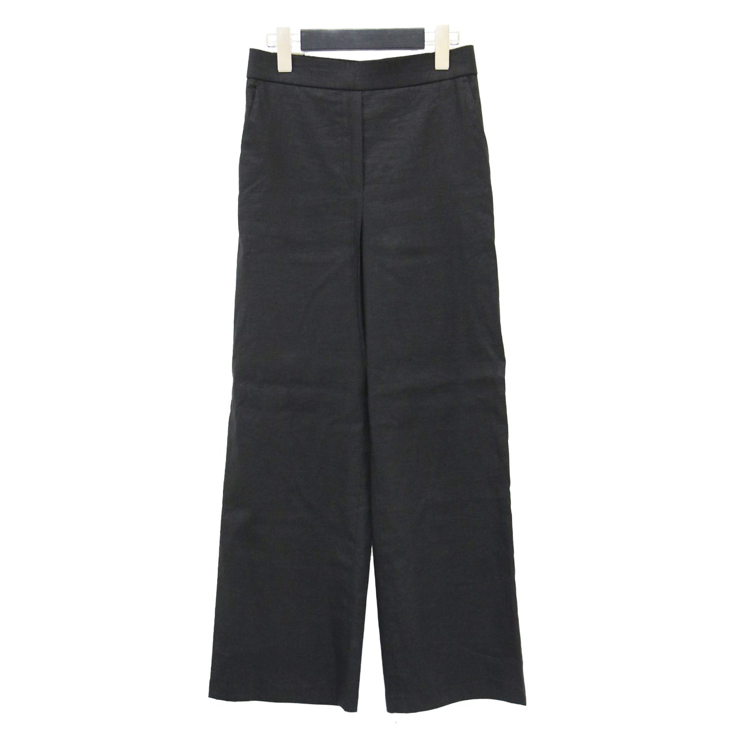 24春夏 ワイド ストレート パンツ / Crisp Linen Zena プルオン ウエストゴム リネン