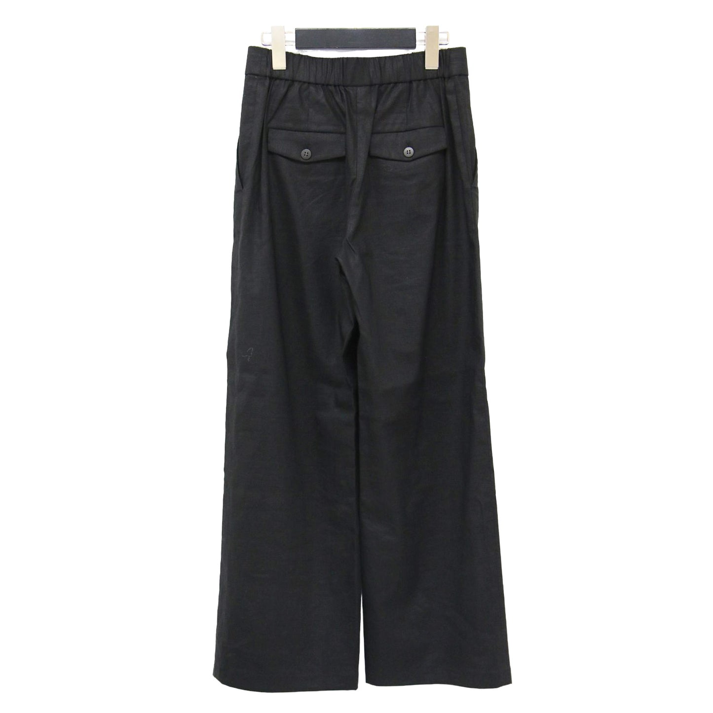24春夏 ワイド ストレート パンツ / Crisp Linen Zena プルオン ウエストゴム リネン