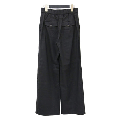 24春夏 ワイド ストレート パンツ / Crisp Linen Zena プルオン ウエストゴム リネン